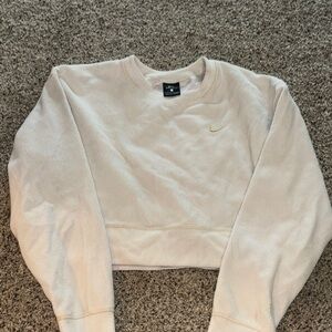 Nike Women's Cream Cropped Sweatshirt